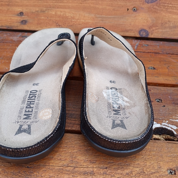 🦋 Sandals mephisto color black Size 39 - Picture 7 of 7